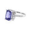 Image 2 : 14KT White Gold 3.17 ctw Tanzanite and Diamond Ring