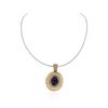 Image 2 : 14KT Yellow Gold 11.43 ctw Tanzanite and Diamond Pendant With Chain