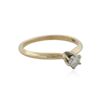 Image 2 : 14KT Yellow Gold 0.25 ctw Diamond Solitaire Ring