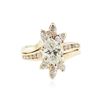 Image 1 : 14KT Yellow Gold 1.86 ctw Diamond Wedding Ring Set