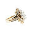 Image 2 : 14KT Yellow Gold 1.86 ctw Diamond Wedding Ring Set