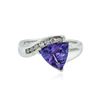 Image 1 : 14KT White Gold 2.23 ctw Tanzanite and Diamond Ring