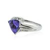 Image 2 : 14KT White Gold 2.23 ctw Tanzanite and Diamond Ring