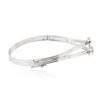 Image 2 : 14KT White Gold 0.52 ctw Diamond Bangle Bracelet