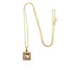 Image 1 : 18KT Yellow Gold 0.16 ctw Diamond Pendant With Chain