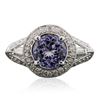 Image 1 : 14KT White Gold 1.68 ctw Tanzanite and Diamond Ring