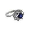 Image 2 : 18KT White Gold 1.00 ctw Sapphire and Diamond Ring