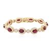 Image 1 : 14KT Yellow Gold 8.90 ctw Ruby and Diamond Bracelet