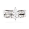 Image 1 : 14KT White Gold 1.06 ctw Diamond Ring