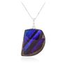 Image 2 : 14KT White Gold 59.08 ctw Opal and Diamond Pendant With Chain