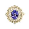 Image 1 : 14KT Yellow Gold 2.28 ctw Tanzanite and Diamond Ring