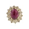 Image 1 : 14KT Yellow Gold 9.94 ctw Ruby and Diamond Ring