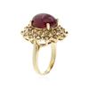 Image 3 : 14KT Yellow Gold 9.94 ctw Ruby and Diamond Ring
