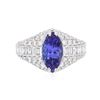 Image 1 : 18KT White Gold 2.74 ctw Tanzanite and Diamond Ring