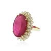 Image 2 : 14KT Yellow Gold 24.42 ctw Ruby and Diamond Ring