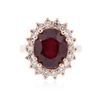 Image 1 : 14KT Rose Gold 7.94 ctw Ruby and Diamond Ring