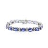 Image 1 : 14KT White Gold 19.50 ctw Tanzanite and Diamond Bracelet