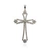 Image 1 : 14KT White Gold 1.50 ctw Diamond Cross Pendant