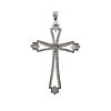 Image 2 : 14KT White Gold 1.50 ctw Diamond Cross Pendant