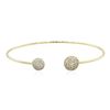 Image 1 : 14KT Yellow Gold 0.54 ctw Diamond Bangle Bracelet