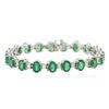 Image 1 : 14KT White Gold 15.83 ctw Emerald and Diamond Bracelet
