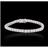 Image 1 : 18KT White Gold 9.92 ctw Diamond Tennis Bracelet