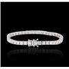 Image 2 : 18KT White Gold 9.92 ctw Diamond Tennis Bracelet