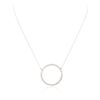 Image 1 : 14KT White Gold 0.94 ctw Diamond Pendant With Chain