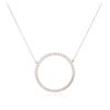 Image 2 : 14KT White Gold 0.94 ctw Diamond Pendant With Chain