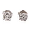 Image 1 : 14KT White Gold 2.08 ctw Diamond Solitaire Earrings