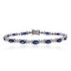 Image 1 : 14KT White Gold 8.25 ctw Sapphire and Diamond Bracelet