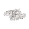 Image 1 : 14KT White Gold 1.10 ctw Diamond Ring