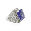 Image 2 : 18KT White Gold GIA Certified 19.06 ctw Tanzanite and Diamond Ring