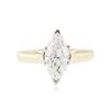 Image 1 : 14KT Two-Tone Gold 1.51 ctw Marquise Cut Diamond Solitaire Ring