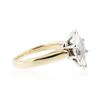 Image 2 : 14KT Two-Tone Gold 1.51 ctw Marquise Cut Diamond Solitaire Ring