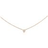 Image 2 : 14KT Rose Gold 0.09 ctw Diamond Solitaire Necklace