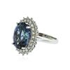 Image 2 : 14KT White Gold 9.53 ctw Tanzanite and Diamond Ring