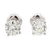 Image 1 : 14KT White Gold 1.20 ctw Diamond Solitaire Earrings
