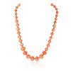 Image 1 : 14KT Yellow Gold 78.52 ctw Coral and Diamond Necklace