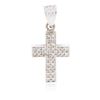 Image 1 : 14KT White Gold 0.30 ctw Diamond Cross Pendant