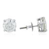 Image 2 : 14KT White Gold 4.33 ctw Diamond Stud Earrings