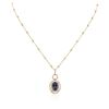 Image 1 : 14KT Yellow Gold 4.41 ctw Tanzanite and Diamond Pendant With Chain