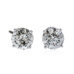 14KT White Gold 3.23 ctw Diamond Stud Earrings