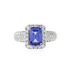 Image 1 : 14KT White Gold 1.84 ctw Tanzanite and Diamond Ring