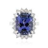 Image 1 : 14KT White Gold 8.25 ctw Tanzanite and Diamond Ring