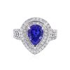 Image 1 : 14KT White Gold 2.35 ctw Tanzanite and Diamond Ring