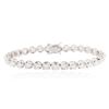 Image 1 : 18KT White Gold 9.66 ctw Diamond Tennis Bracelet