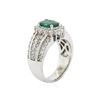 Image 3 : 14KT White Gold 1.41 ctw Emerald and Diamond Ring