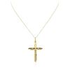 Image 1 : 18KT Yellow Gold Cross Pendant With Chain