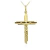 Image 2 : 18KT Yellow Gold Cross Pendant With Chain